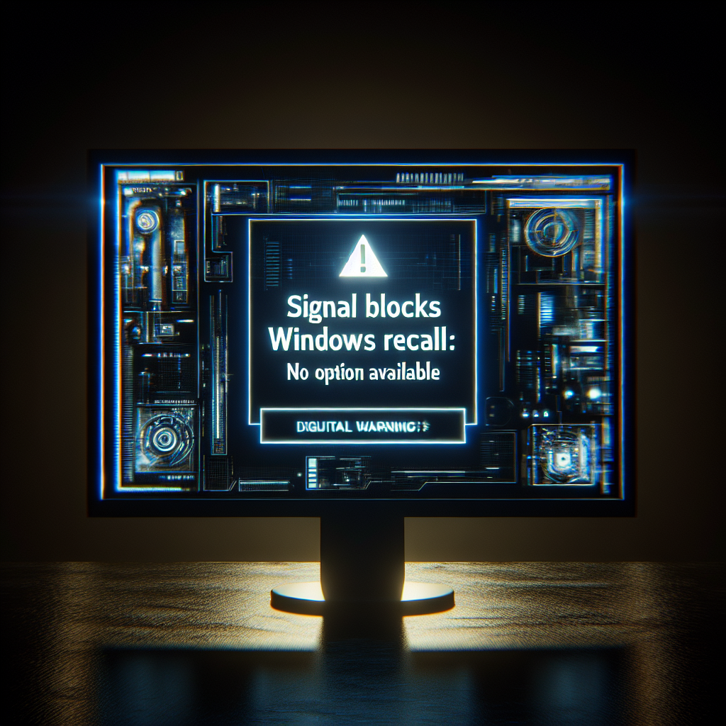 Signal bloquea Windows Recall: Sin opción.