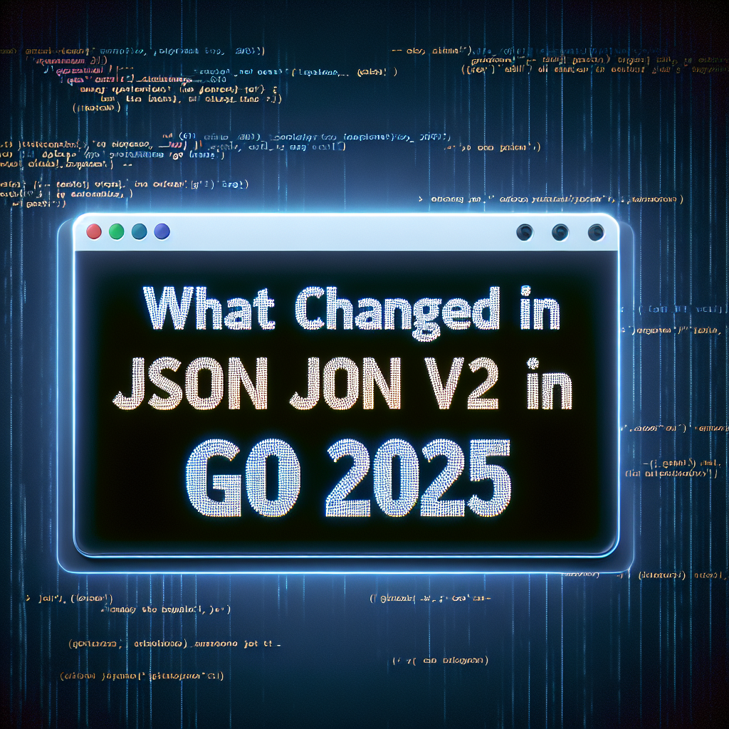 Qué cambió JSON v2 en Go 2025