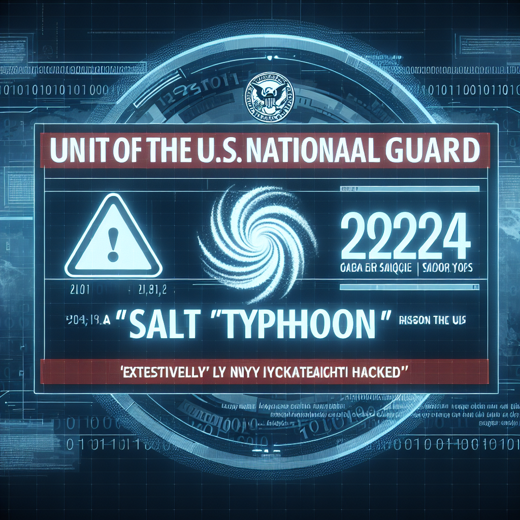 Unidad de la Guardia Nacional de EE. UU. 'extensamente' hackeada por Salt Typhoon en 2024