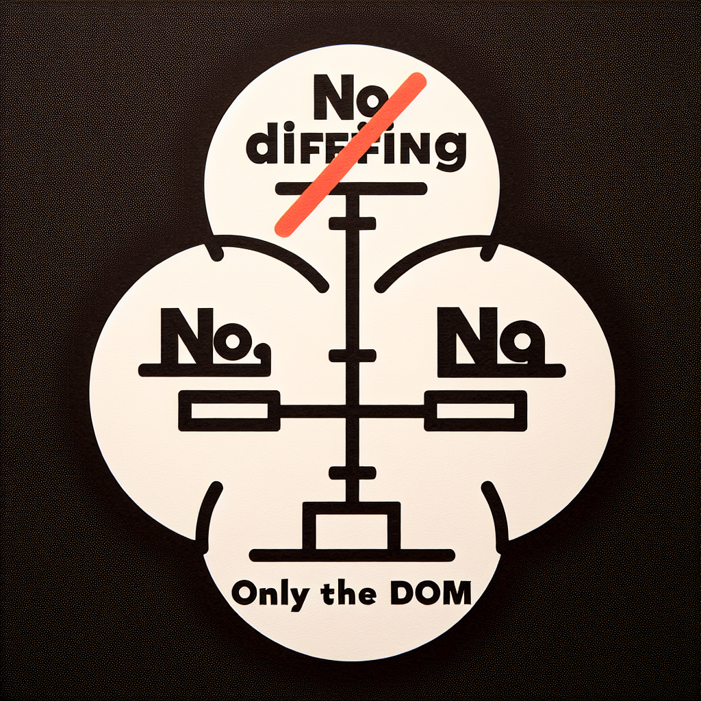 Sin Diffing. Sin Reconciliación. Solo el DOM