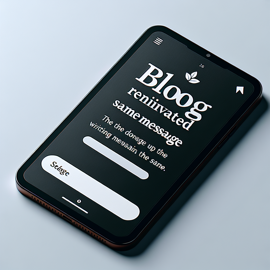 Blog Renovado, Mismo Mensaje
