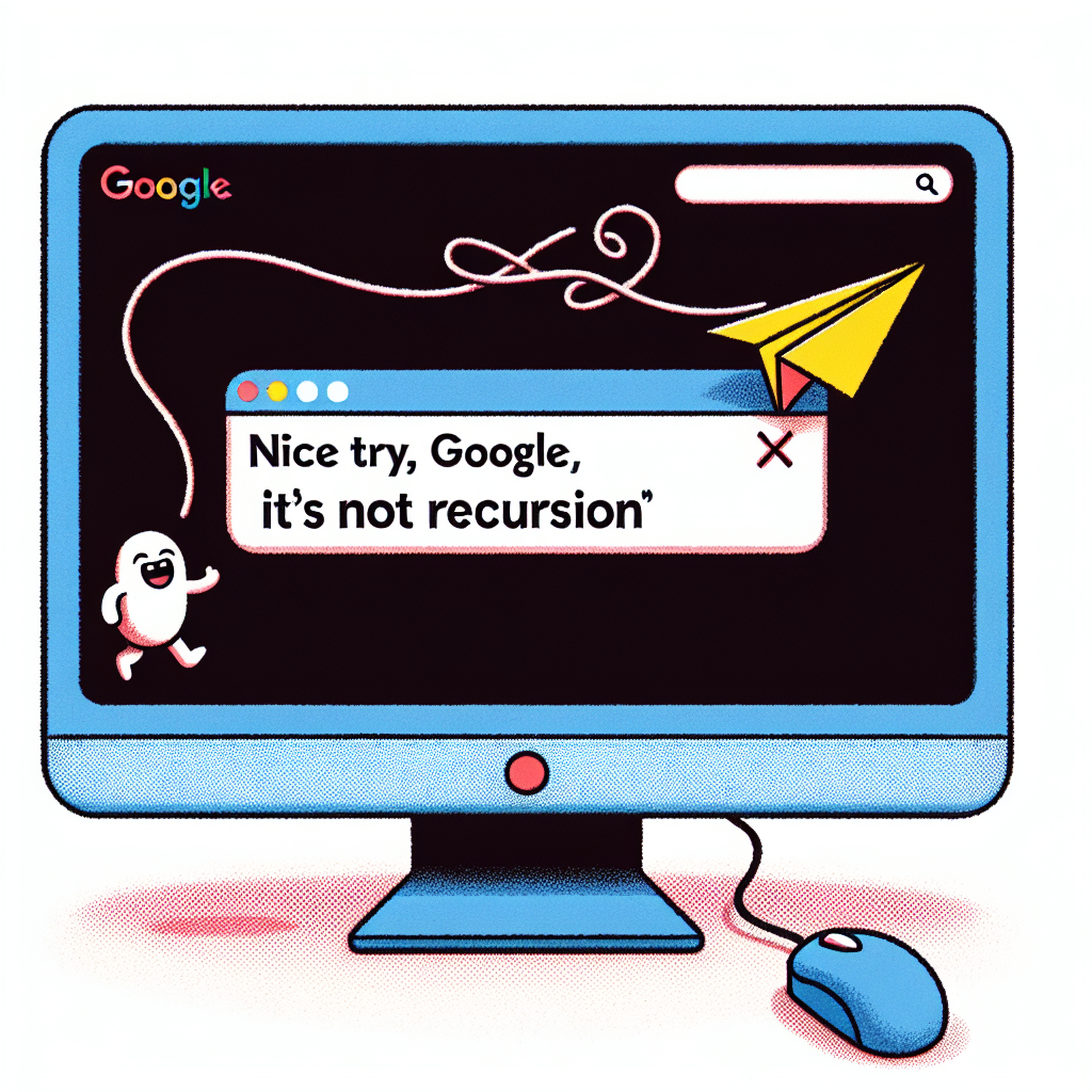 Buen intento, Google, no es recursión