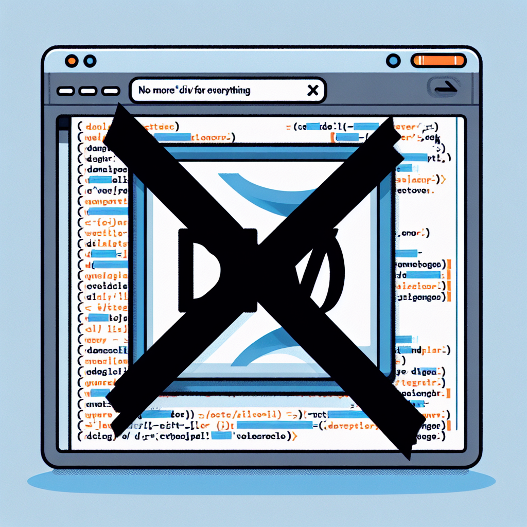 No más <div> para todo
