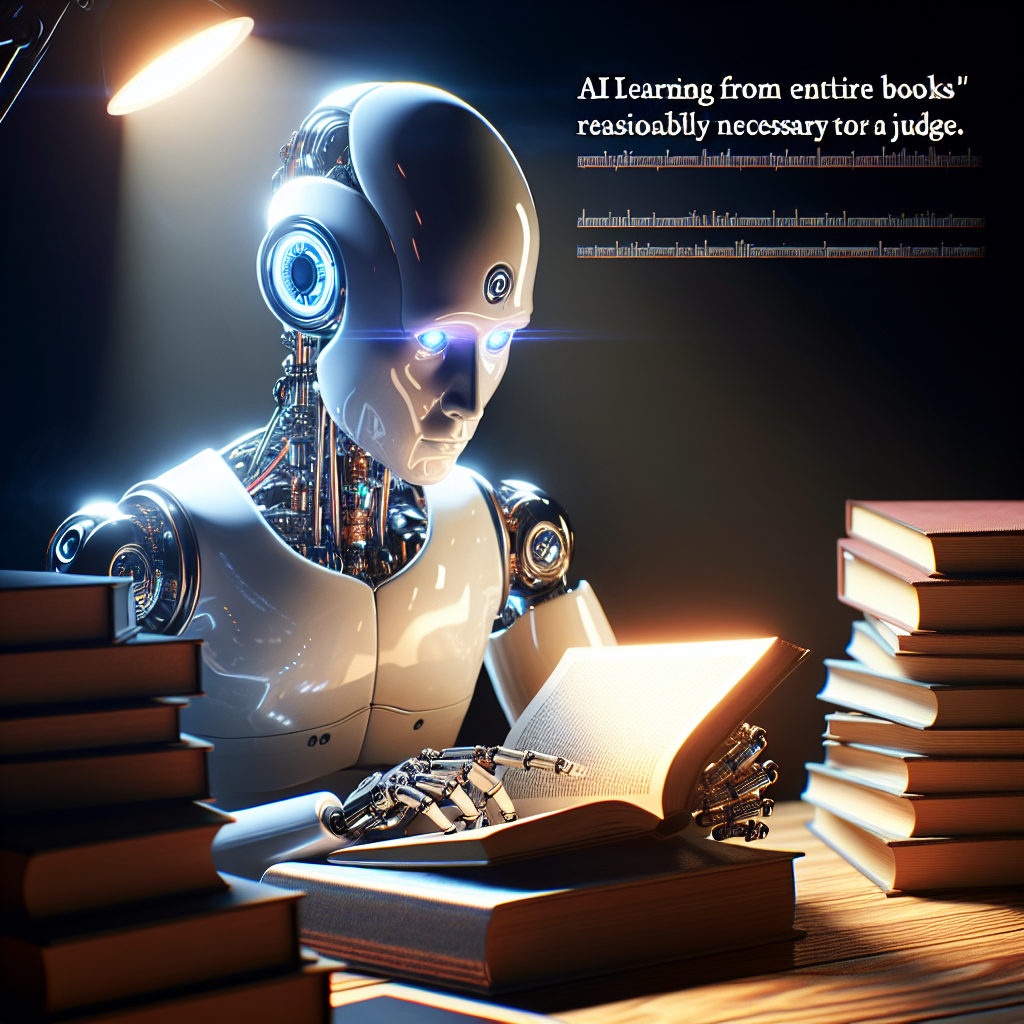 IA aprendiendo de libros completos es 'razonablemente necesario' segun juez.