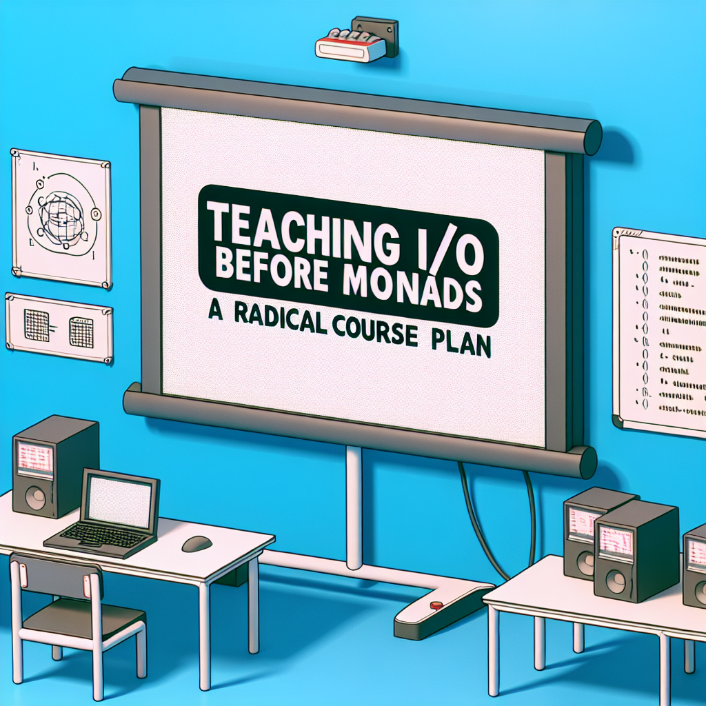 Enseñando I/O antes de Monads: Un plan de curso radical