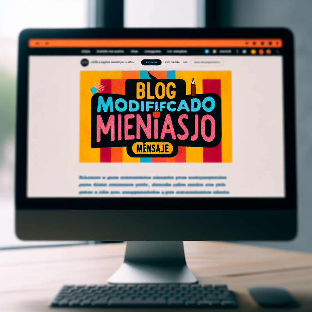 Blog Modificado, Mismo Mensaje