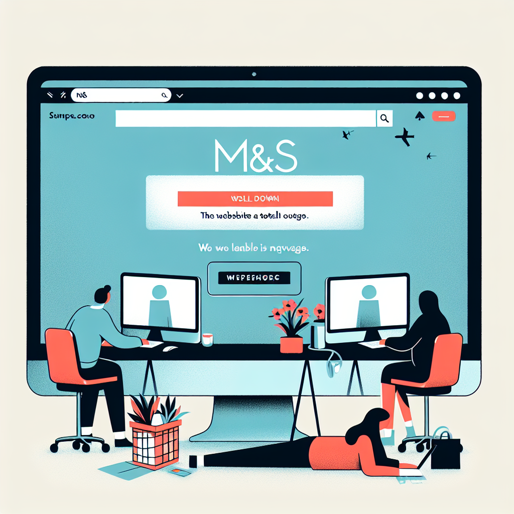 Sitio web de M&S totalmente caído, dejando a los usuarios imposibilitados de navegar.