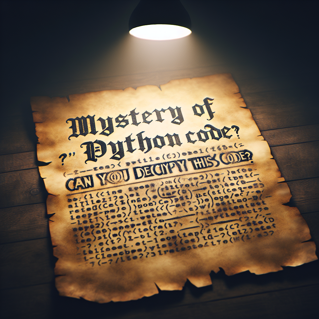 Misterio de Python: ¿Descifras este código?