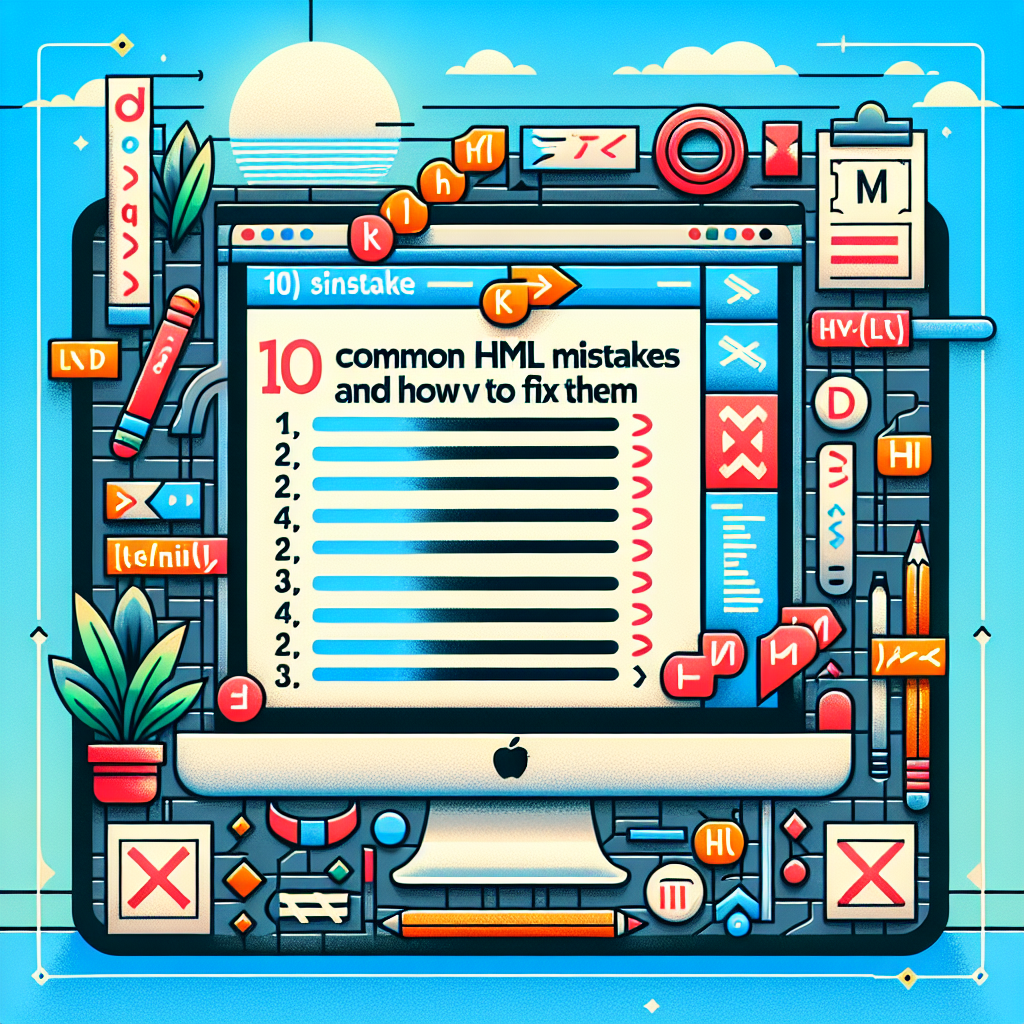 10 Errores Comunes de HTML y Cómo Solucionarlos