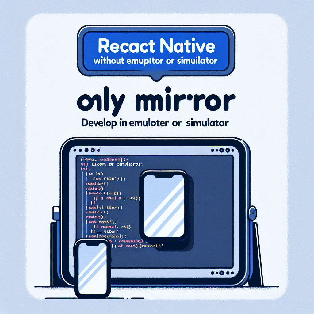 Desarrolla React Native sin emulador ni simulador: solo espejo