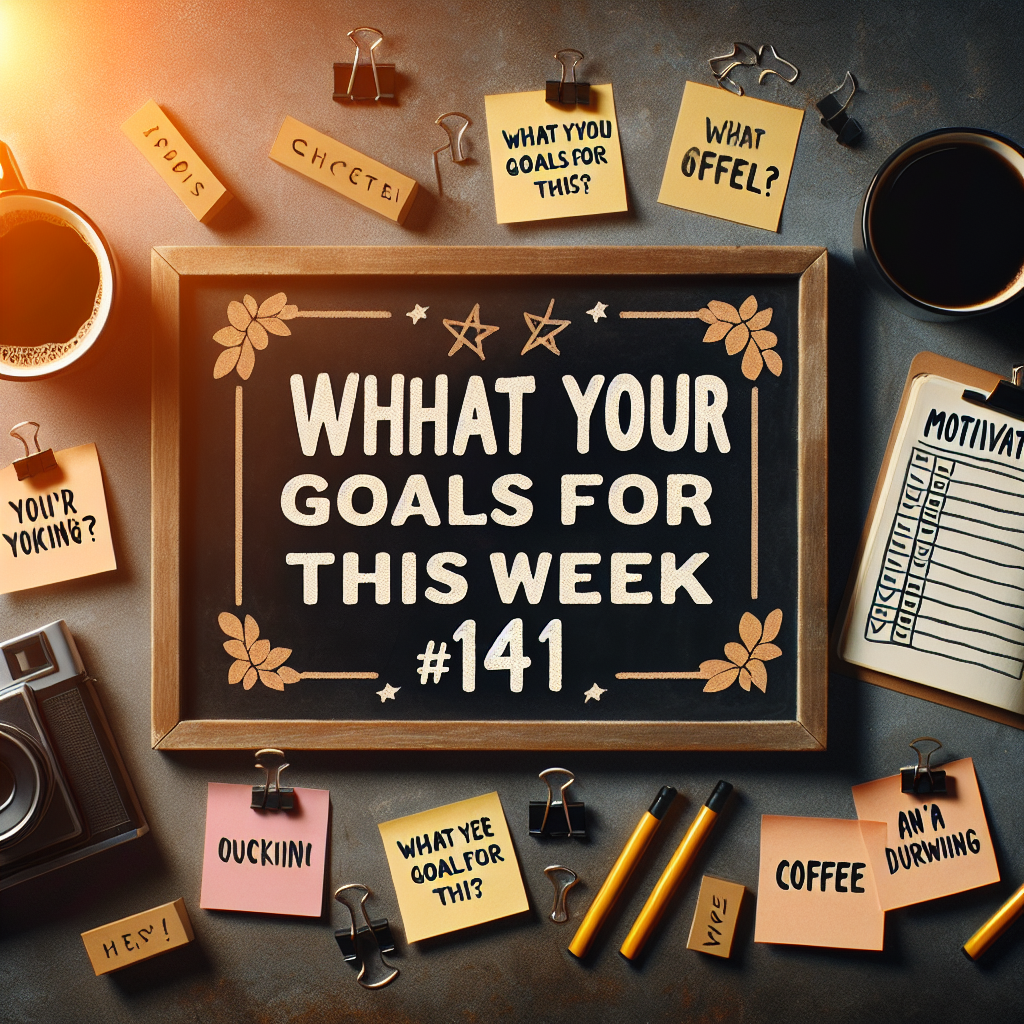 Qué metas tienes para esta semana #141