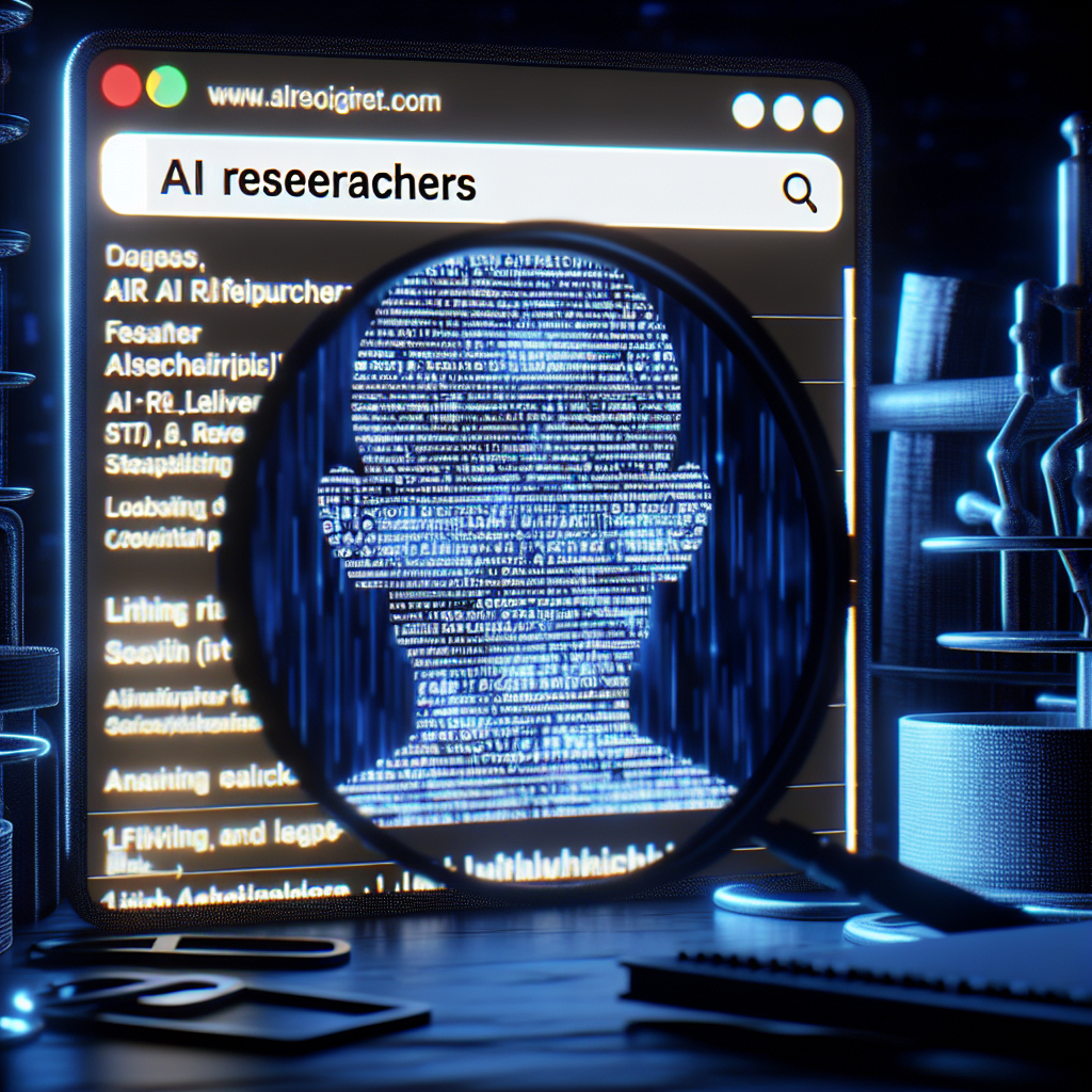 Mensaje secreto oculto por Google en lista de investigadores de IA